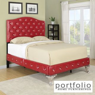 Portfolio Marilyn Red Bed With Jewel Adornment