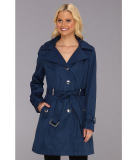 Calvin Klein SB Rain Trench w/ Hardware Womens Coat (Blue)
