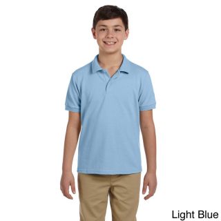 Gildan Gildan Youth Dryblend Pique Sport Shirt Blue Size L (14 16)