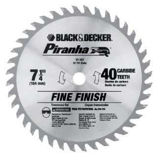 Black & Decker 67 757 7 1/4 Inch 40 Tooth Bulk Piranha Saw Blade   Circular Saw Blades  