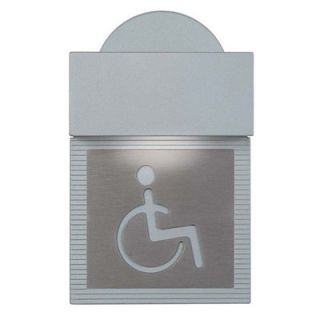 Zaneen Lighting Mini Signal Handicap Wall Light in Metallic Gray D9 3054