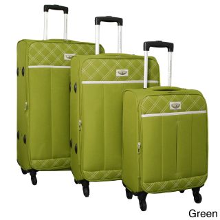 World Traveler Super Lightweight 3 piece Expandable Spinner Luggage Set