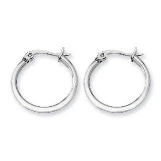 Chisel Stainless Steel 16mm Diameter Hoop Earrings Chisel Jewelry