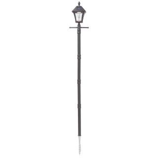 Gama Sonic Gs 106s g Baytown Black Post Solar Lamp With 6 Bright white Leds