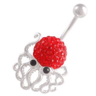 14 Gauge 1.6mm 3/8 10mm cute belly ring navel bar surgical steel unique button AWHH Body Piercing Jewelry Jewelry