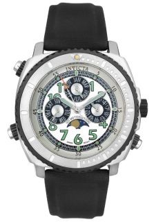 Invicta 2985  Watches,Mens  Moon Phase Black Strap Multi Function, Casual Invicta Quartz Watches