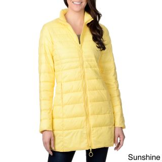 Nuage Nuage Leonardo Womens Stand Collar Faux Down Quilted Coat Yellow Size S (4  6)