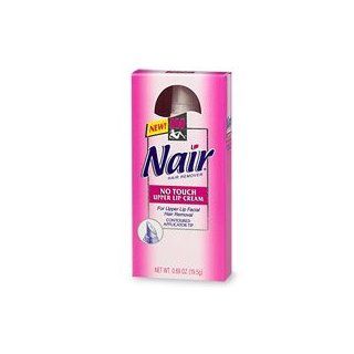 Nair No Touch Upper Lip Facial Hair Removal Cream, .69 Ounce Bottles (Pack of 4) Health & Personal Care