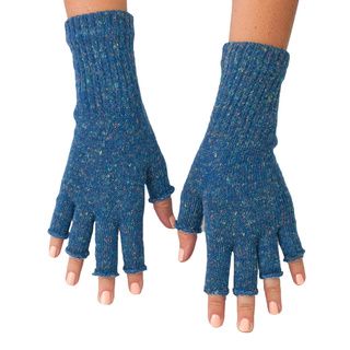 American Apparel American Apparel Unisex Fingerless Gloves Blue Size One Size Fits Most
