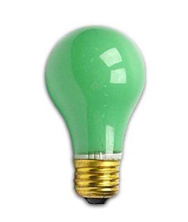 Bulbrite 106460   60A/CG   Ceramic Green 60 Watt A19 Light Bulb   Incandescent Bulbs  