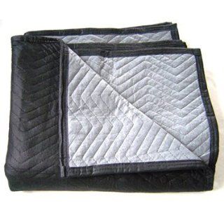 Moving Blanket (Single) 72" X 80" US Cargo Control   Econo Deluxe (5.5 Lbs/Each, Black/Gray)   Furniture Pads  