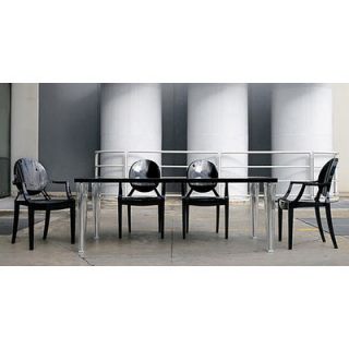 Kartell 5 Piece Top Table and Ghost Chair Dining Set Top Top and Ghost Series