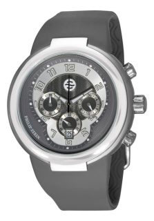 Philip Stein 32AGRRBGR  Watches,Mens Grey Dial Black Rubber Strap, Chronograph Philip Stein Quartz Watches