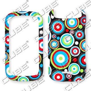 Motorola Entice W766   Polka Dots Quad Color Circles on Black Hard Case/Cover/Faceplate/Snap On/Housing/Protector Cell Phones & Accessories