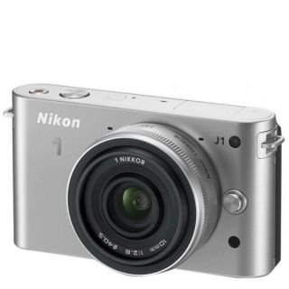 Nikon 1 J1 Compact System Camera with 10 30mm Lens Kit   Silver (10.1MP) 3 Inch LCD Refurbished      Electronics