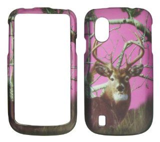 2D Pink Camo Buck Deer Realtree ZTE Concord V768 T Mobile Case Cover Phone Snap on Cover Case Protector Faceplates Cell Phones & Accessories