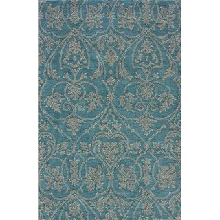 Nuloom Handmade Parisian Blue Wool Rug (6 X 9)