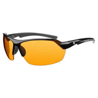 Ryders Unisex Binder Gloss Black Orange Lens Sunglasses