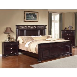 Furniture Of America Cherisan 2 piece Dark Walnut Bed With Nightstand Set
