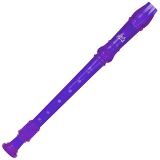 Ravel Transparent Purple Recorder With Cleaning Rod   Bag