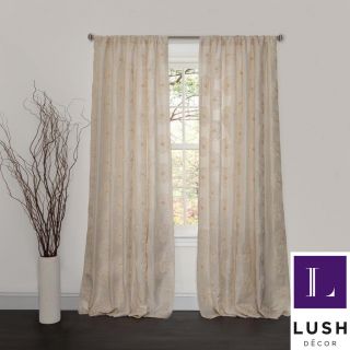 Lush Decor Samantha Ivory 84 inch Curtain Panel