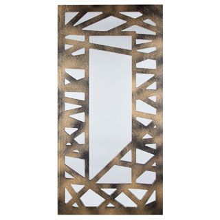 Selections By Chaumont Criss cross Black/ Gold Decorative Mirror