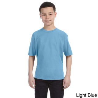 Anvil Anvil Youth Ringspun Cotton T shirt Blue Size L (14 16)