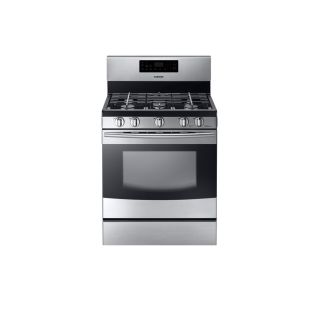 Samsung 5 Burner Freestanding 5.8 cu ft Self Cleaning Gas Range (Stainless Steel) (Common 30 in; Actual 29 in)