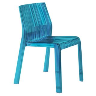 Kartell Frilly Chair 5880 Finish Transparent Turquoise Blue