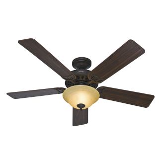 Hunter The Sonora 52 in New Bronze Downrod or Flush Mount Ceiling Fan with Light Kit ENERGY STAR