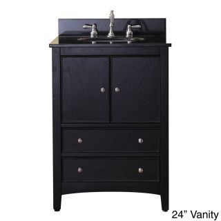 Avanity Westwood 24 inch Single Vanity In Dark Ebony Finish With Sink And Top
