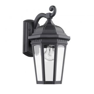 Transitonal Ul approved 1 light Black Outdoor Wall Light Fixture