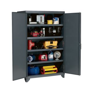 Edsal Extra Heavy-Duty Storage Cabinet — 48in.W x 24in.D x 78in.H, Model# EHD7848  Storage Cabinets