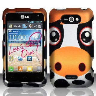 LG Motion 4G MS770 / Optimus Regard LW770 Case (Metro Pcs / Cricket) Cow Moo Hard Cover Protector with Free Car Charger + Gift Box By Tech Accessories Cell Phones & Accessories