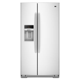 Maytag 26.5 cu ft Side by Side Refrigerator with Single Ice Maker (White) ENERGY STAR
