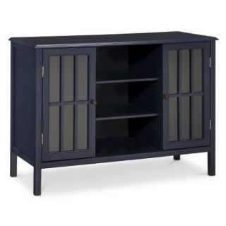 Accent Table Threshold Windham 2 Door Cabinet with Center Shelves   Navy