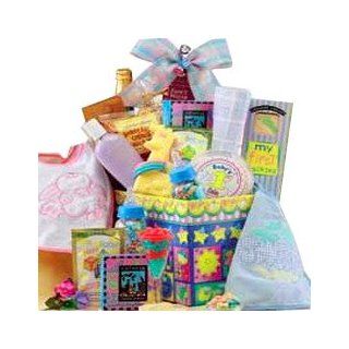 New Arrival Gourmet Food Gift Basket   Baby Boy Blue  Baked Good Gifts  Grocery & Gourmet Food
