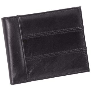 Embassy Mens Solid Genuine Leather Bi fold Wallet With Rfid Security