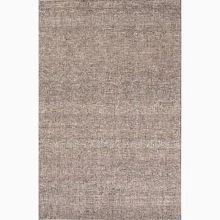 Hand made Taupe/ Ivory Wool Easy Care Rug (2x3)