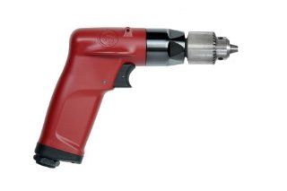 Chicago Pneumatic Tool CP1014P33 Heavy Duty 0.5 HP 3300 RPM Industrial Drill with 1/4 Inch Key Chuck   Power Screw Guns  