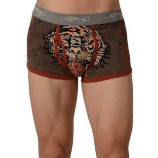 Ed Hardy Mens Charcoal Tigered For Life Premium Trunks