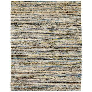 Paz Beige And Multi Sari Flatweave Rug (5 X 8)