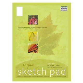 Art Street Artist Sketch Pad, 60#, 18"x12", White, 50/Pad RIV05001  Drawing Pads And Books 