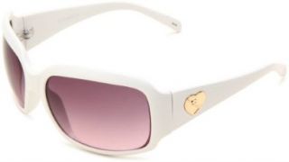 Rocawear Women's R793 WH Rectangle Sunglasses,White Frame/Smoke Gradient Lens,One Size Clothing