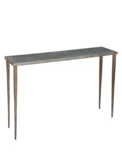 Dimpled Metal Console Table by Sarreid