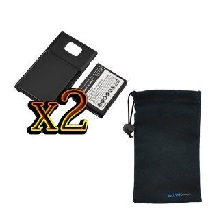 EZOPower 2 Pack Extended Battery with Door (3500mAh) for Samsung Galaxy S II SGH i777 (AT&T) with *Microfiber Pouch Case* Cell Phones & Accessories