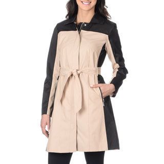 Vince Camuto Womens Colorblock Trench