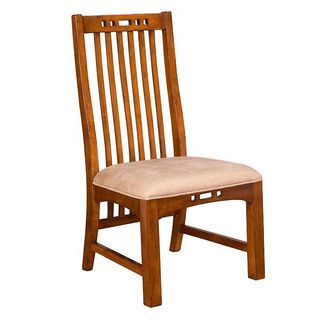 Artisan Ridge Slat Back Warm Nutmeg/ Mocha Side Chair (set Of 2)