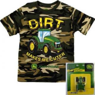John Deere Boys Olive T Shirt Toy Tractor SBS794C (L(7)) Clothing