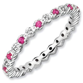 Stackable Expressions™ Lab Created Ruby and Diamond Accent Eternity